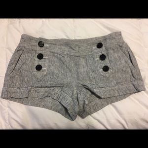 Express gray linen shorts size 8